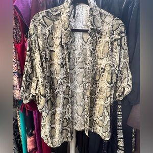 Snakeskin Print Blouse